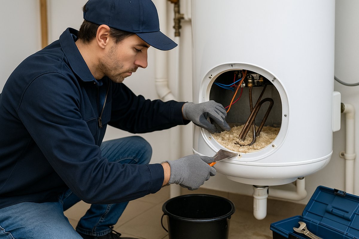 L'ouverture du ballon : inspection de la résistance, de l'anode et de la cuve, photos à l'appui.