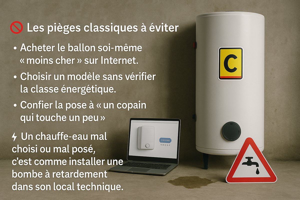 Les trois pièges classiques — un chauffe-eau mal choisi ou mal posé se paye deux fois.