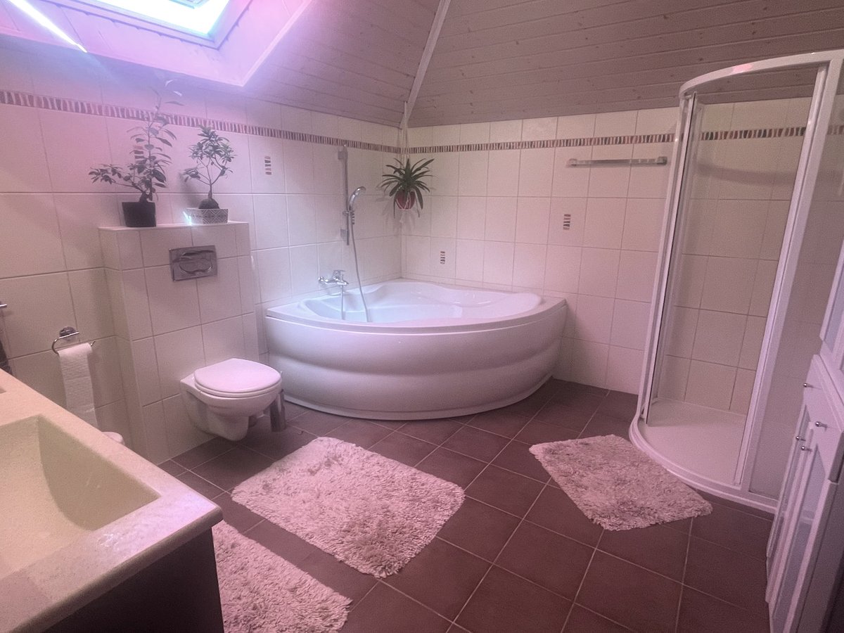 La salle de bains existante avant travaux : c'est ici que tout se vérifie — cotes d'évacuation, état des conduites, coffrages.
